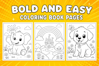 do bold and easy coloring book, kawaii, cozy coloring pages