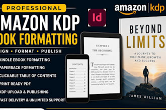 amazon KDP book formatting, upload kindle ebook formatting paperback publishing