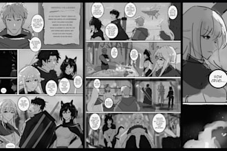 draw manga comic book illustration, anime manga comic book page as comic artist