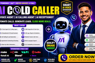 build ai voice agent, ai calling agent, ai receptionist for cold calling