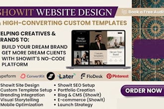 design showit website, customize showit template, update and redesign showit
