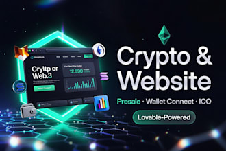 lovable crypto website design token presale website wallet web3 integration ico