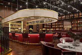 do 3d bar restaurant rendering,cafe design,interior lounge,pub,flexible layouts