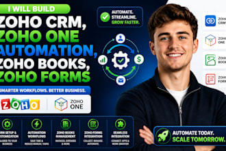 build zoho crm, zoho one automation zoho books, zoho forms