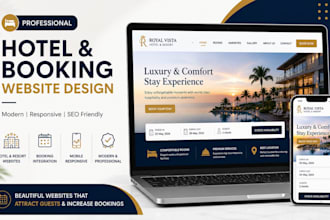 design modern hotel and booking website
