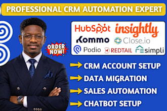 hubspot ai agent resimpli redtail kommo CRM insightly podio close io integration