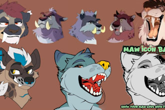 furry profile picture furry headshot anthro headshot fursona art chibi art