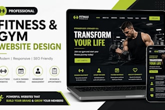 design modern fitness and gym website