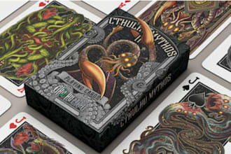 design custom playing cards deck poker card  for kickstarter campaign box design