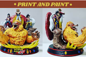 3d print and paint action figure anime diorama stl mask in fdm resin printing
