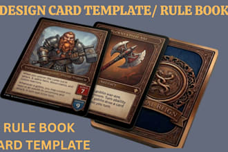 design professional tcg ccg trading card game board card template and card frame