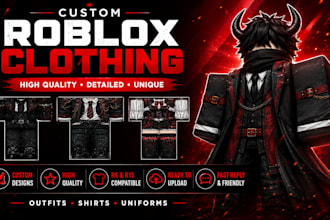 design custom roblox clothing, r6 r15 outfits, shirts and uniforms