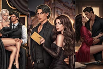 design nsfw dark mafia romance book cover character art spicy erotic cover art