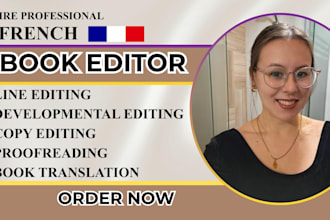 do french book editing, proofreading, formatting and french book translation