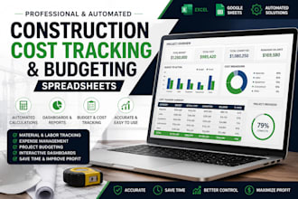 build automated construction cost tracking and budgeting spreadsheets