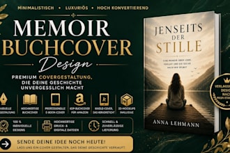 coverdesign für ein ebook mit memoiren erstellen, ein minimalistis coverdesign