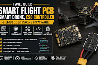 build smart flight pcb, smart drone, esc controller and embedded drone firmware