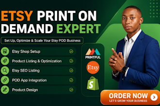 do etsy print on demand printful printify shopify store and etsy