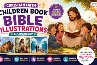 create children book christian faith bible illustrations for amazon kdp
