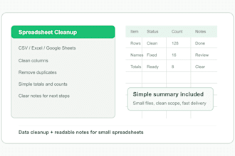clean and summarize your spreadsheet or CSV data