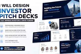 design investor pitch decks for startups