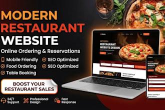 build a modern restaurant website with ordering and reservations