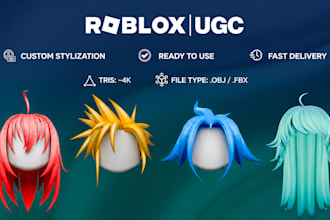 create custom roblox ugc hair for you