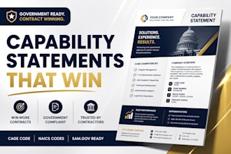 design urgent capability statement to win your next government contract