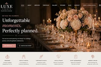 design squarespace event coordinator website wedding party planner website