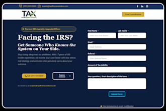 do cpas bookkeeping tax firm credit repairs website tax cpa landing page