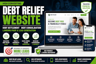 design high converting debt relief website and debt settlement funnel
