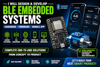 develop ble torque sensor pcb firmware and ios android mobile app system