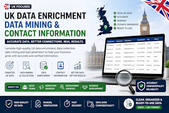 do UK data enrichment gathering contact information data collection data mining,