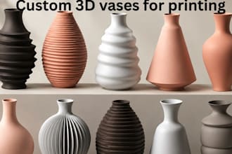 do custom 3d printable vases pot product designs stl file for 3d printing