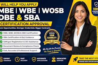 help apply mbe wbe wosb dbe and sba certification approval
