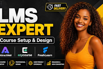 design attractwell, ezycourse or freshlearn online course website