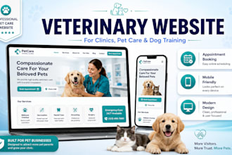 design veterinary website pet care website clinic website dog training website