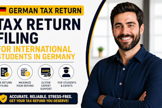 do german tax return, vat return foreign income tax refund employee with  elster