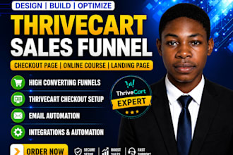thrivecart sales funnel checkout page online course landing page