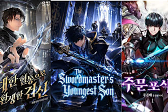 draw anime manhwa webtoon cover art webnovel comic book cover manga light novel