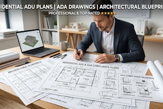 design residential adu plans, ada drawings and architectural blueprints