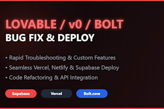 fix, build or deploy your lovable, v0, bolt or replit ai vibe coded app