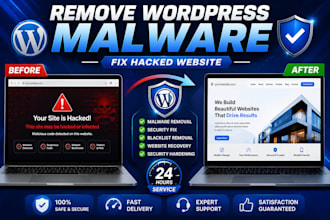 remove malware and fix hacked wordpress website security issues
