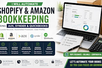 automate shopify amazon bookkeeping using a2x synder and quickbooks