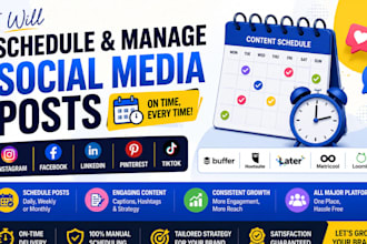 schedule social media posts via buffer hootsuite later metricool schedule post