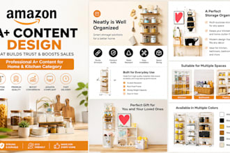 create amazon kitchen product images infographic lifestyle edit a plus content