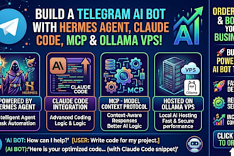 build a telegram ai bot with hermes agent, claude code mcp and ollama vps