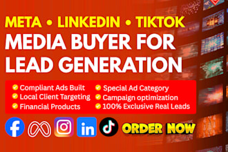 be your meta ads linkedin and tiktok media buyer for lead generation