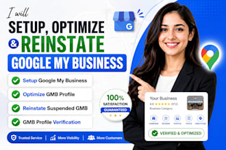 setup google my business, optimize gmb, reinstate gmb, gmb profile verification