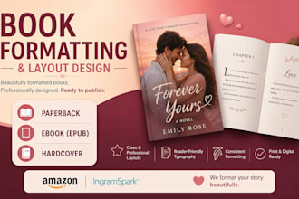 do ingramspark ebook paperback KDP book layout formatting book interior design